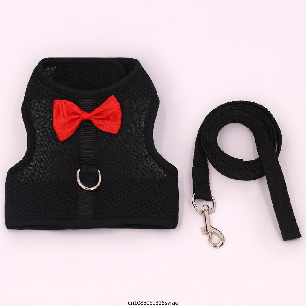 Rabbit Harness Soft Mesh Small Pet No Pull Comfort Padded Vest for Bunny Guinea Pigs Squirrels and Other Small Animal