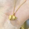 New in refreshing style Fashion matte classic brushed gourd necklace trendy retro antique gold craftsm pendant banquet jewelry