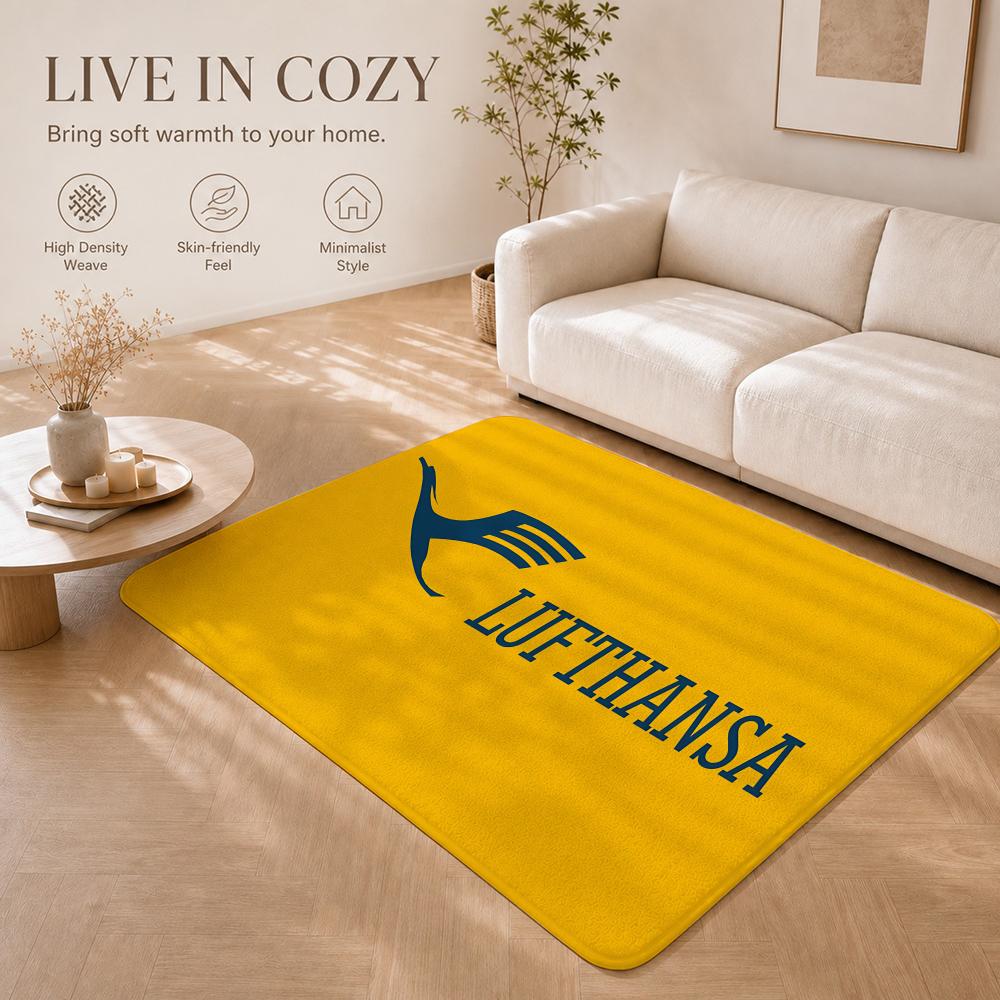 Airline Brand L-LufthansaS Floor Mat Non-Slip Absorbent Floor Mat Decorative Rug for Home Bathroom Bedroom Entryway