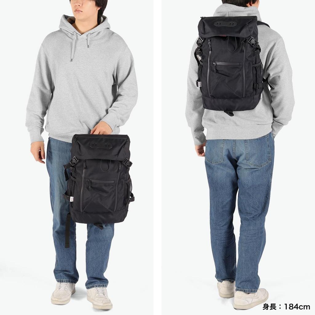 [Machiavellic] CHASE DOUBLE LINE 4 BACKPACK BLACK(019)