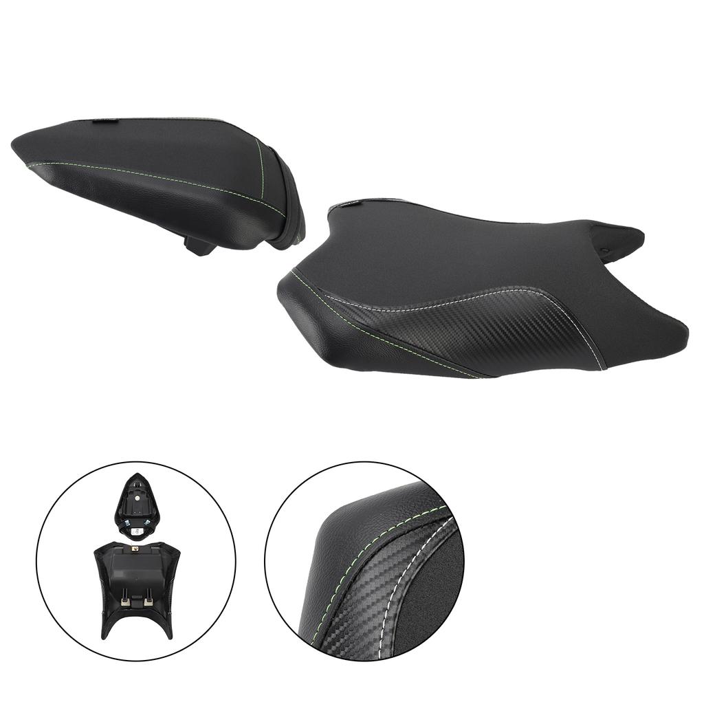 Front&Rear Raider Passenger Cushion Kit Black1 For Kawasaki Ninja 500 Z500 24-25