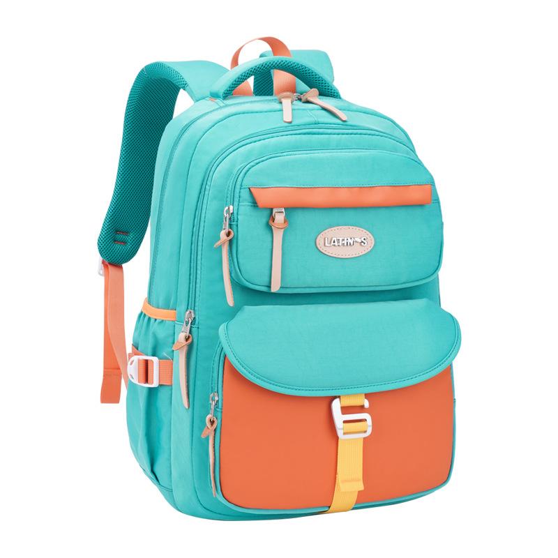 

Ранец для учениц средней школы, для учениц начальной школы, для снижения нагрузки и защиты позвоночника, легкий и вместительный озеро синий