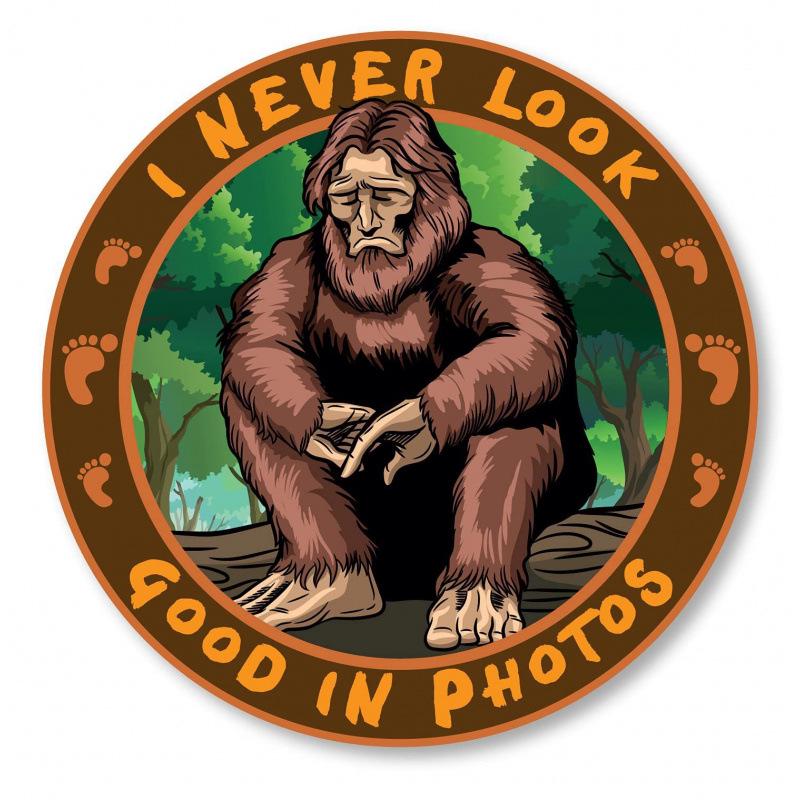USA Bigfoot Fun Bumper Sticker for Cars and Laptops