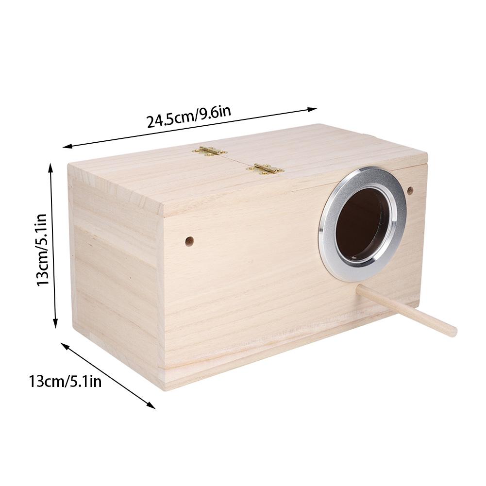 Zuchtbox für Haustiervögel mit Ständer Holzvogelhaus Käfigzubehör für Papageien Vogelzuchthaus