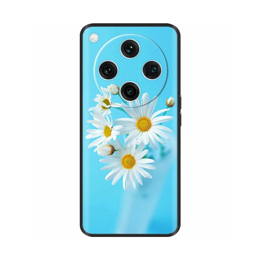 Painted Cover For Oppo Find X8 Pro Soft Black Silicon Back Cover Cases For Oppo Find X8 Findx8 Pro Shockproof Shell Cases Bumper