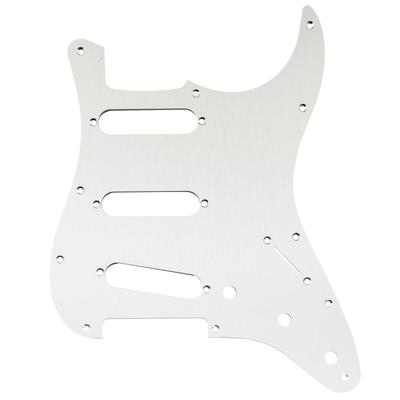 Musiclily Ultra 11-Hole Anodized Aluminum SSS Strat Pickguard for Fender American Mexican Standard Strat Electric Guitars, Original Color