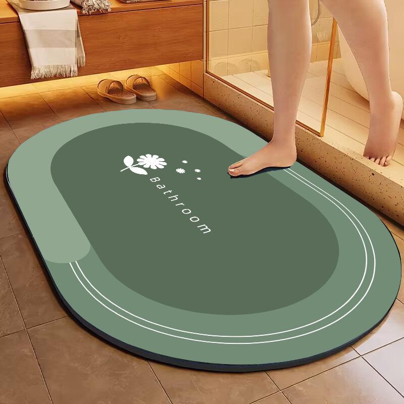 

Minimalist Diatomaceous Earth Quick-Dry Bathroom Mat for Entryways and Toilets, Non-Slip. 40x60cm