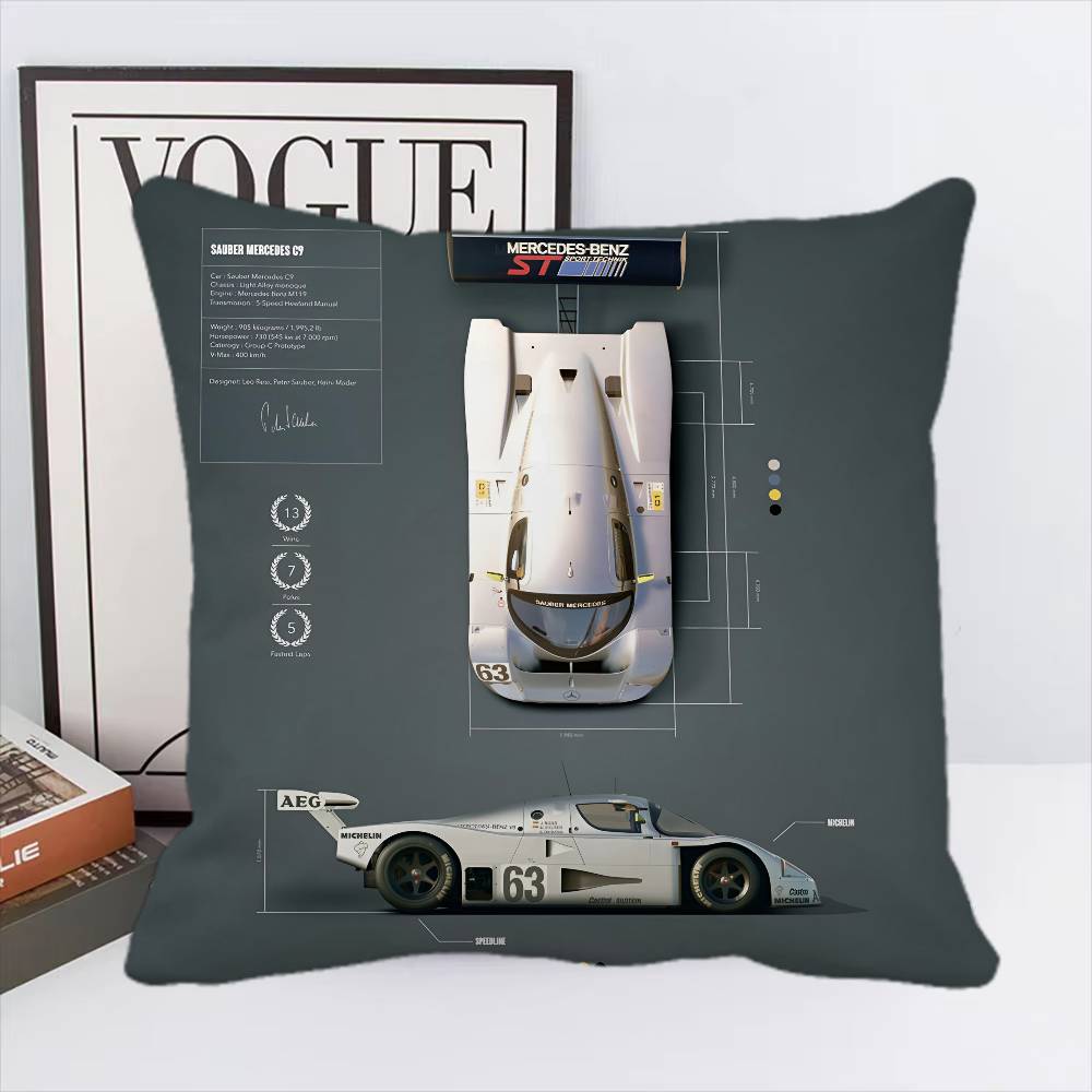 Colorprint Cars Pillow Case Square Pillow Bedroom Sofa Leisure Comfort Cushion Car Living Room Home Decoration