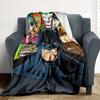 1pc Batman Flannel Throw Blanket Lightweight Soft Warm All Season Blanket for Sofa, Bed, Travel, Camping L1024184