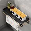 Toilet Paper Holder Wall Mounted Paper Roll Holder With Storage Tray Mobile Phone Holder Kitchen Rack Bathroom Accessories
