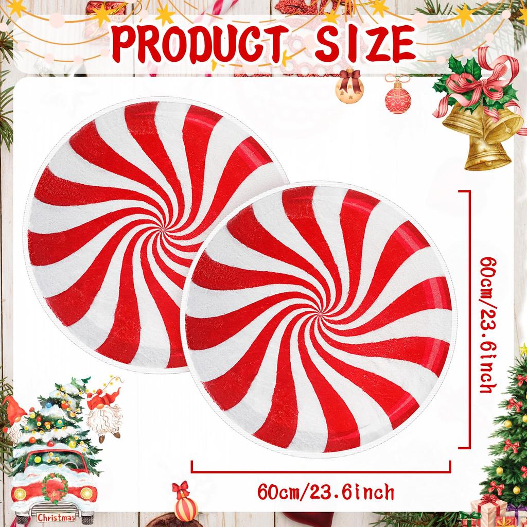 2-Piece Christmas Gingerbread Man Rug Set Soft, Non-Slip Bathroom Mat Indoor/Outdoor Entrance Doormat Home Decor