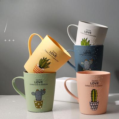 Tazze Lavabo in Plastica di Grande Capacità Domestiche Carine Cartoni Animati Tazze Portaspazzolino Tazze per Collutorio per Coppia