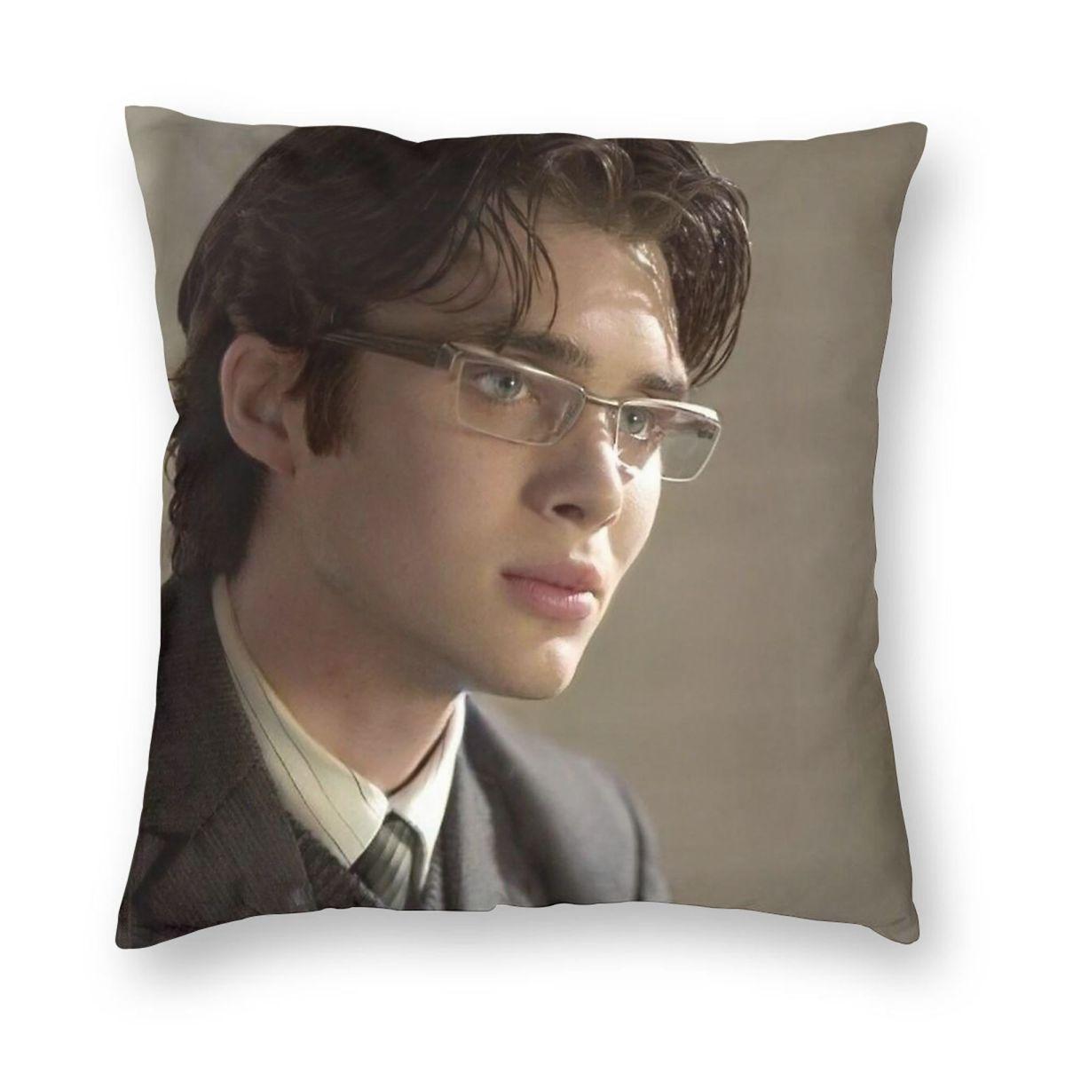 Oppenheimer Cillian Murphy Pillowcase Polyester Linen Velvet Printed Decorative Throw Pillow Case Bed Cushion Cover Peach skin 18*18(CM)-1Pcs