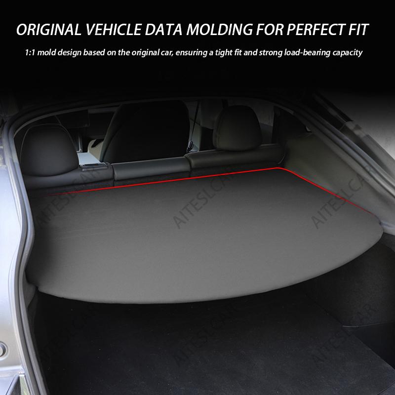 Trunk Cargo Cover For Tesla Model Y Juniper 2025 Curtain Rear Luggage Carrier Retractable Partition Baffle Plate Extra Storage