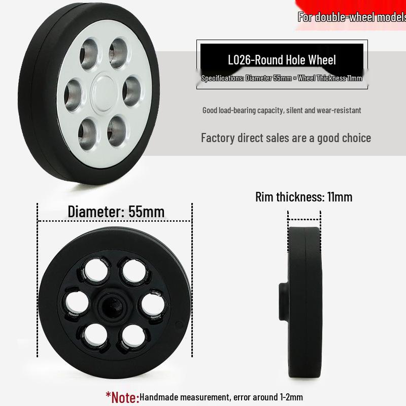 Universal Wheel Replacement for Luggage Suitcase: Leather Caster Rubber Roller Rim Repair Accessories