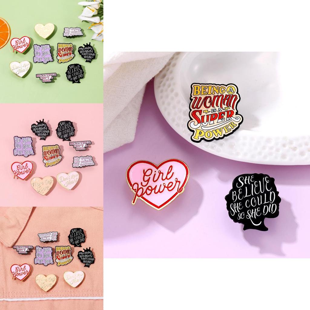 Creative English Letter Brooch Unique Alloy Badge For Sweaters Scarves Versatile Fashion Accessory