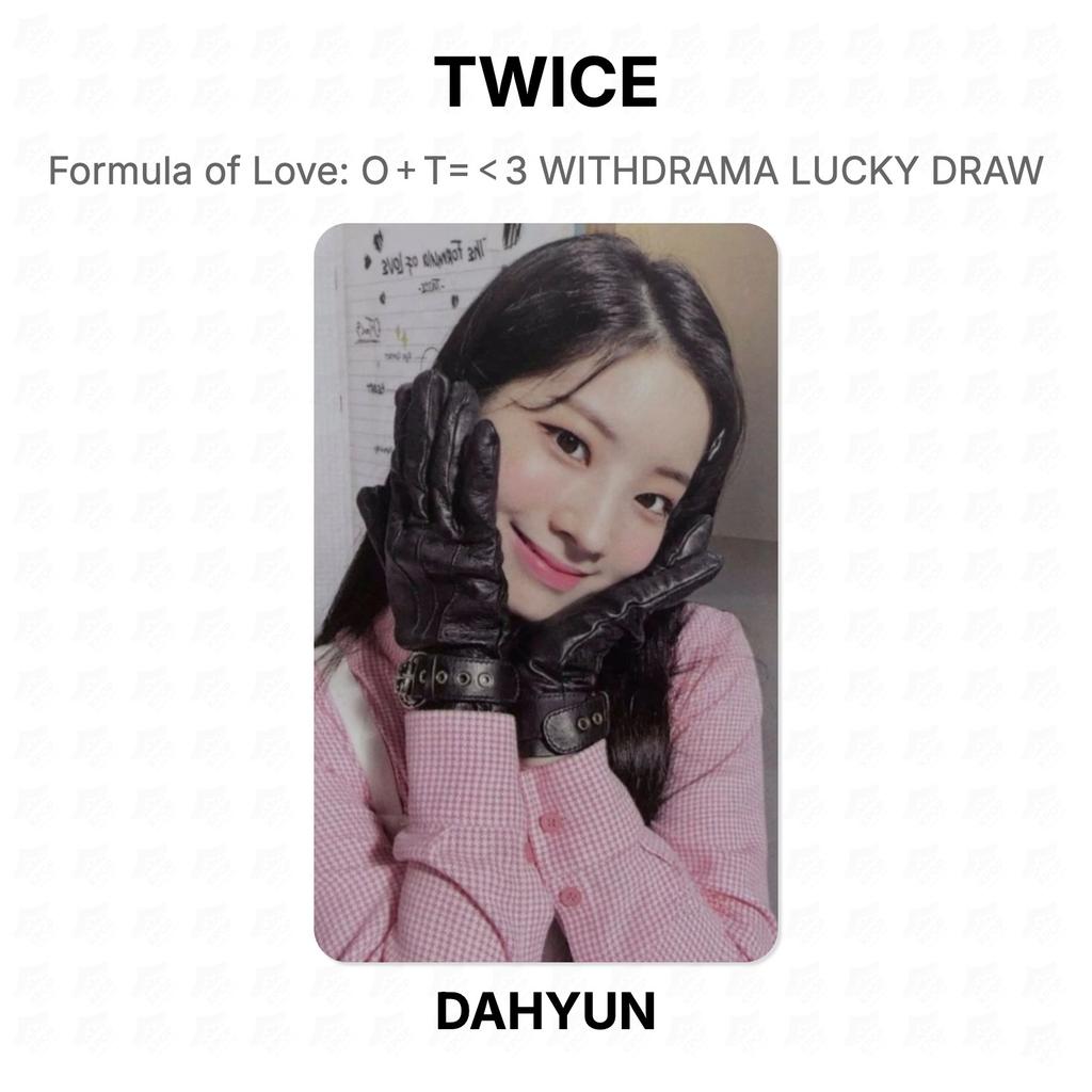 Twice Formula d'amore: O+T=<3 ESTRAZIONE FORTUNATA UFFICIALE Fotocarta