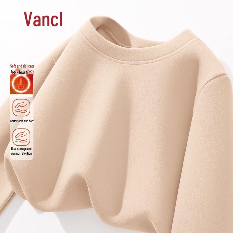 VANCL Men's Warm Fleece Long-Sleeve Base Layer T-Shirt