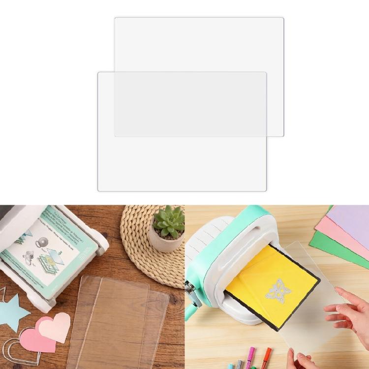 2Pcs 9x6Inch Heavy Duty Plastic Cutting Mats Scratch Resistant Cutting Board For Kitchen Cooking Scrapbooking Project