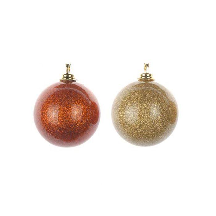 Lot de 3 Boules de Noël Tons Or 6 cm