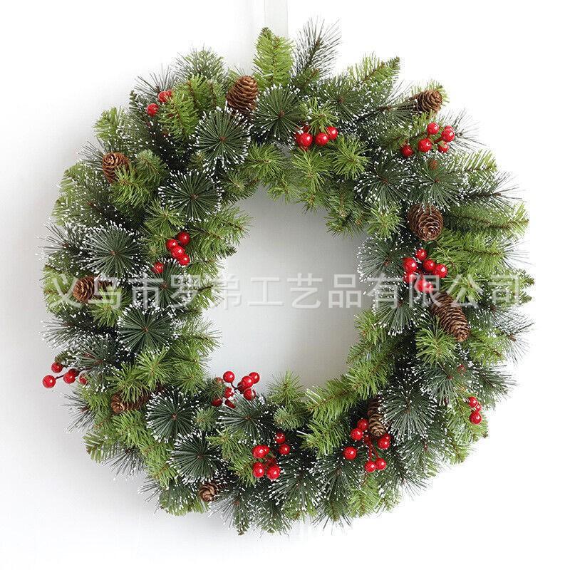 Christmas Wreath Door Hanging Decor Home Mall Window Party Festive Simulation Ornament