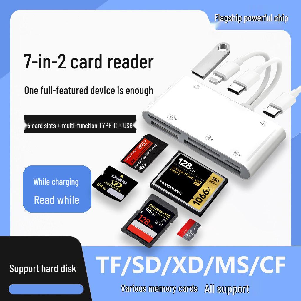 All-in-One Multifunctional OTG Card Reader for TF, SD, CF, and MS Cards