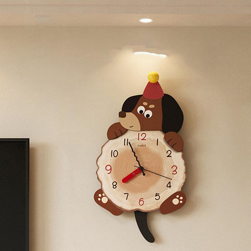 Creative Design Wall Clocks Wooden Interior Cute Modern Wall Clocks Cartoon Living Room Orologio Da Parete Ornaments Home Decor
