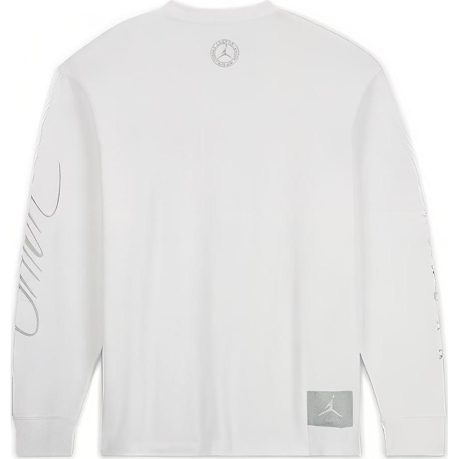 Jordan X Union MJ Tričko s dlouhým rukávem (Velikost Asie) Unisex Streetwear Bílá/Šedá Mlha DV7342-100