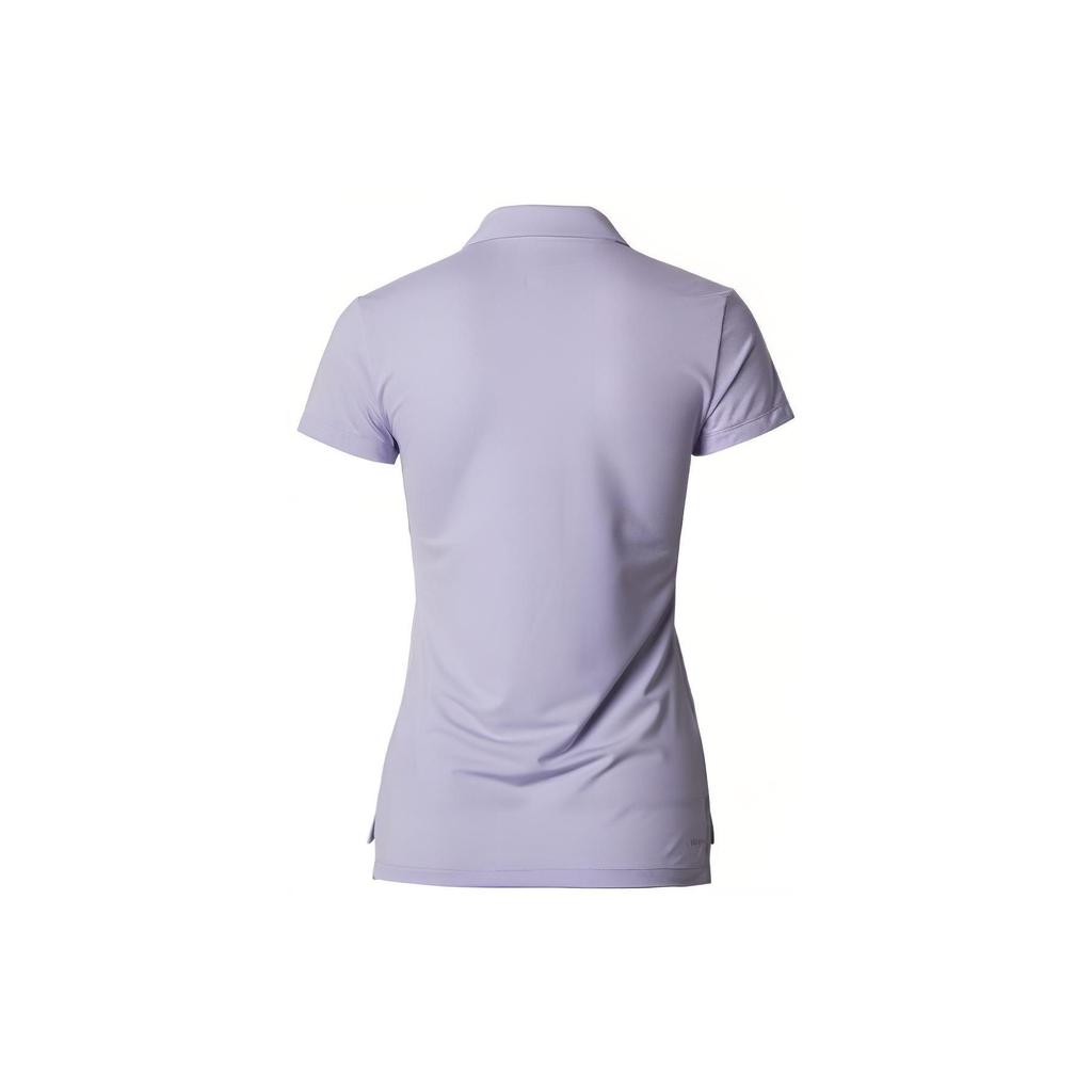 Nike Solid Breathable Sports Polo Shirt Women Tops Purple 830422-508