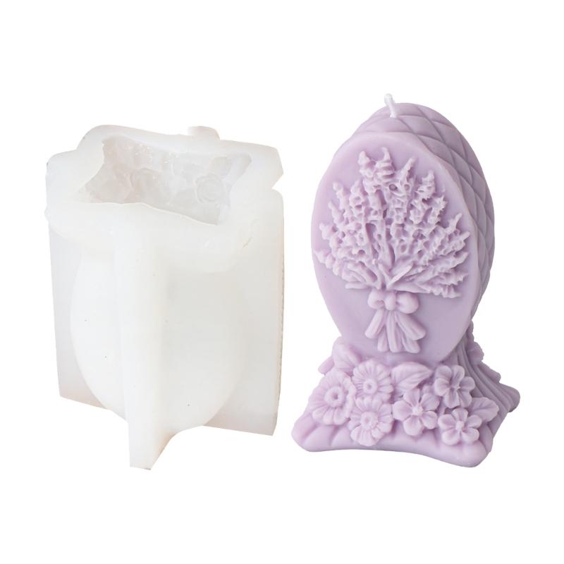Креативные силиконовые формы для свечей из смолы, декоративные, с рельефом пчел и цветов, для изготовления свечей