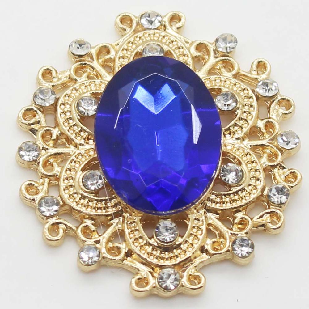Wholesale 50Pc 24*28mm Mini Golden Metal Crystal Acrylic Button Diy jewelry Accessories FlatBack Base Settings Handmade Fitting