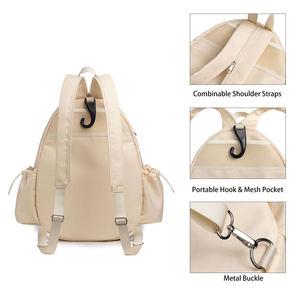 Large Multi-Layer Sports Backpack & Crossbody Tennis Bag for Professional Use