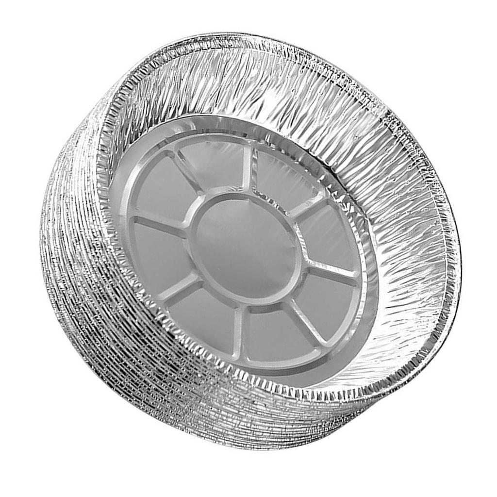 50PCS 9 Inch Disposable Aluminum Foil Plates Round Tin Foil Pie Pans for Air Fryers Baking Cooking Storage Roasting