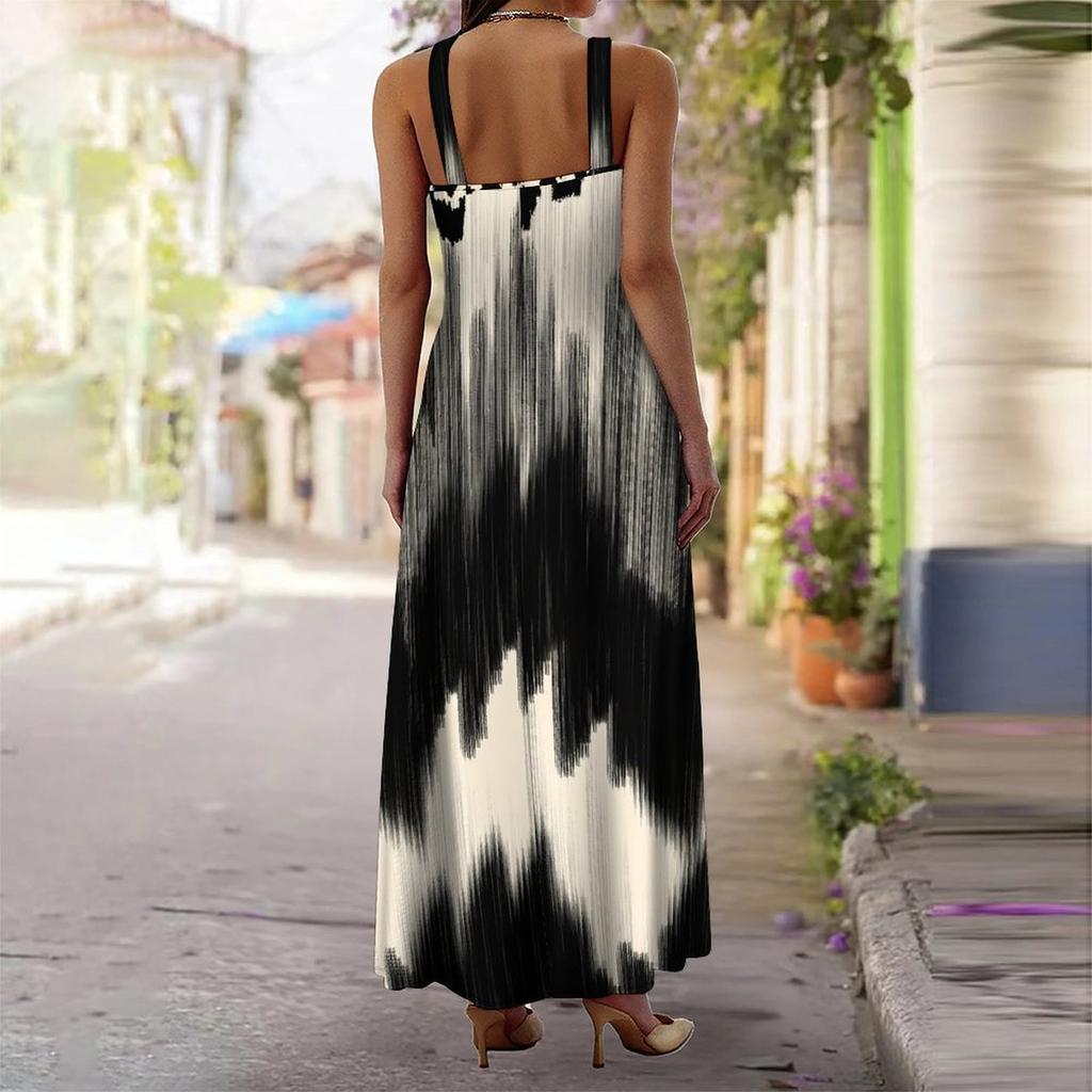 Women's Slip Dress Maxi Long Dress Tie Dye Gradient Print Stitching Print Dress Spring & Summer Leisure Vacation