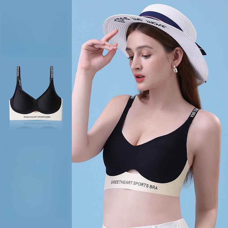 Seamless Lingerie Women's Lifting Without Steel Rings Bra Gathering Vest Style Sports Shock-absorbing Women's Bra