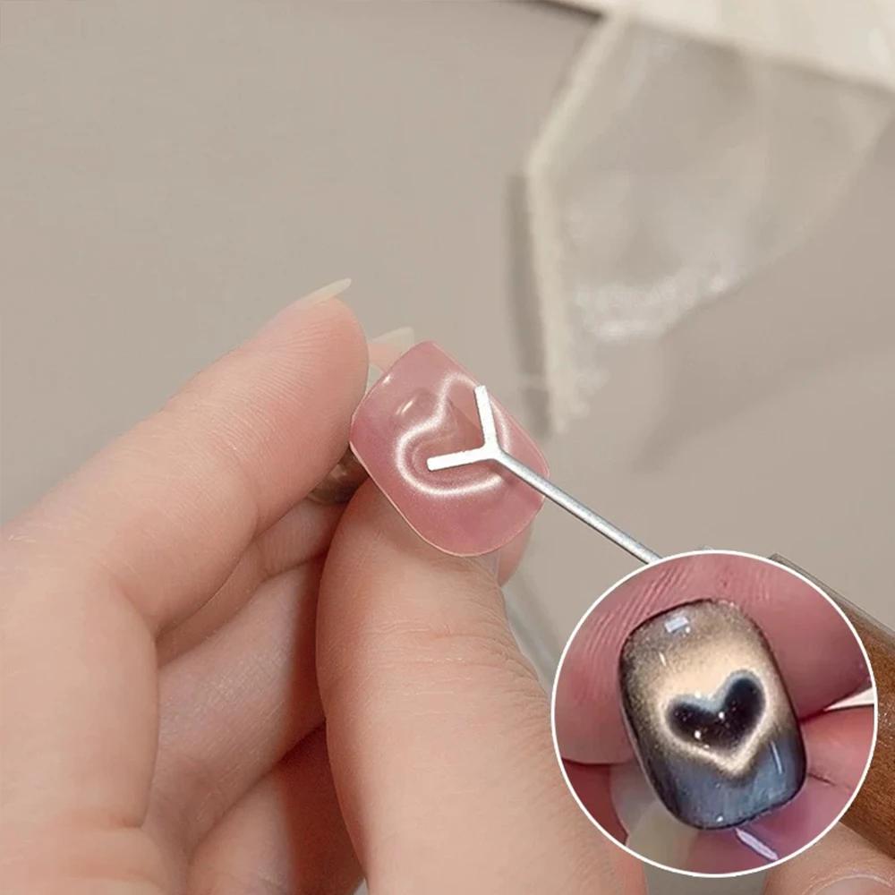 3-in-1 Multifunctional Nail Art Magnetic Stick Y-shape Iron Kit Cat Eye Gel Strong Magnet Nail Polish Line Effect Manicure Tools