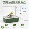 Automatic Bird Bath for Budgies with Pump, USB Rechargeable Parrot Shower Fountain, Adjustable Water Flow Circulation Bathtub, Q