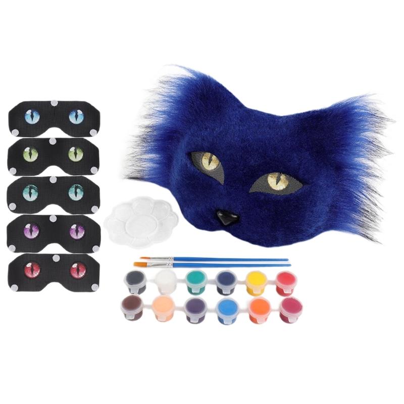Flexible Mask With Plush Tail DIY Crafting Supply Costume Accessory For Costume And Creative Dressing Up Event