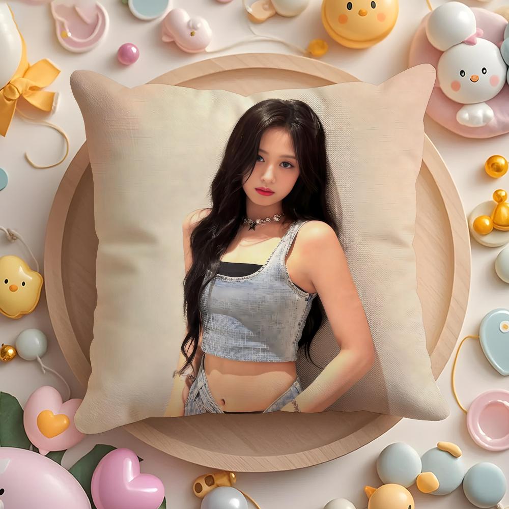 KPOP A-AhyeonS'S Cushion Cover Home & Car Multi-Scene Pillow Cover - Reversible, Soft & Durable for Daily Use