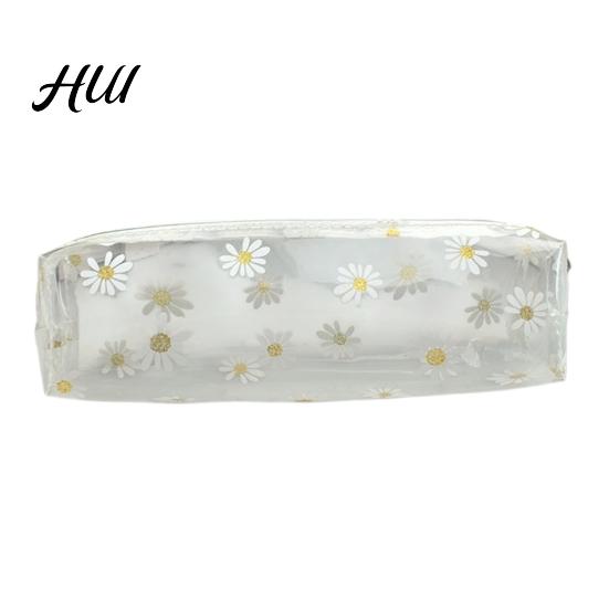 Durable Waterproof Pen Case Flower Pencil Case, Large Capacity PVC Pouch, Stationery Bag for Students, School Supplies Organizer Spill-proof Holder