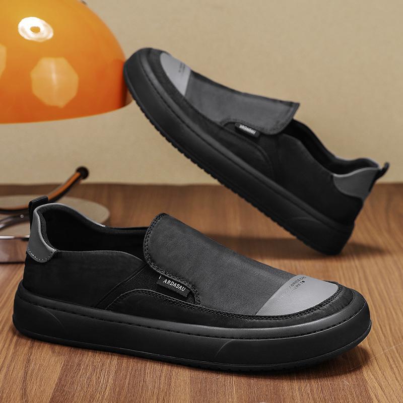 

Men s shoes 2025 new summer trendy shoes men s canvas shoes Korean version casual versatile lazy shoes one pedal board shoes 44