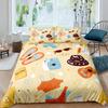 Coffee Cake King Queen Duvet Cover Lovely Afternoon Tea Drawing Bedding Set For Adult Western Drink 2/3pcs Polyester Quilt Cover