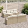 VidaXL Ensemble de Canapés de Jardin 9 Pièces avec Coussins Beige en Rotin Synthétique 3345971