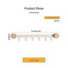 High-Grade No-Drill Adhesive Solid Wood Door Hook Rack for Bathroom and Entryway