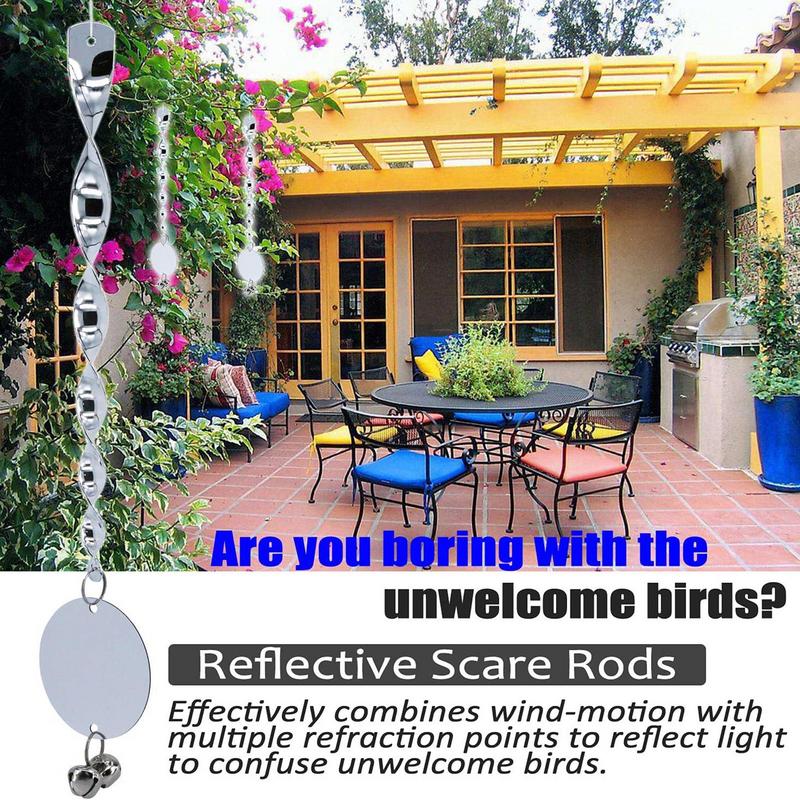 

Bird Reflective Devices 10X Bird Wind Twisting Scare Rods With Reflective Discs Ornamental Tool To Keep Drive Animals Away From United States