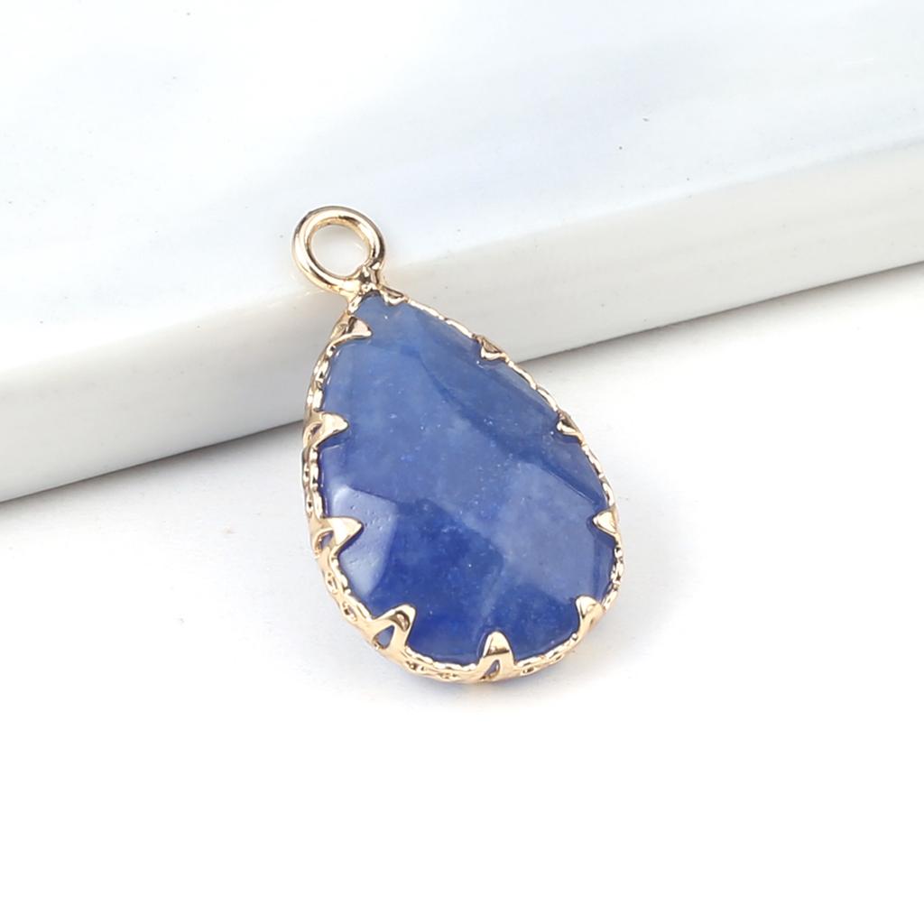 2 Stücke Naturstein Kleine Anhänger Tropfenförmigen Facettierten Anhänger Für Schmuck Machen DIY Halskette Ohrringe Armband Zubehör