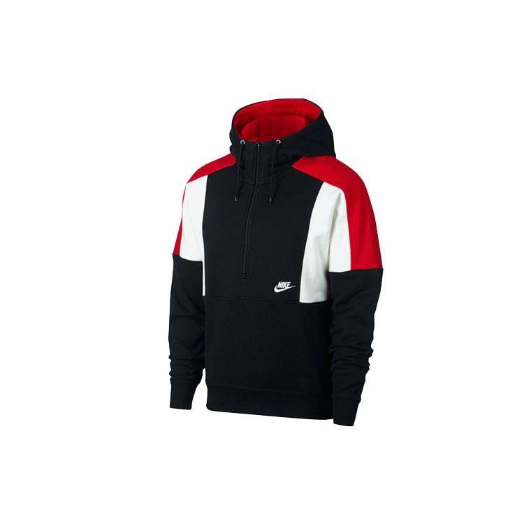 Nike Sportswear NSW Reversible Splicing Contrast Color Full-Zip Hooded Windbreaker Jacket Men s Black AQ2066-010 XL