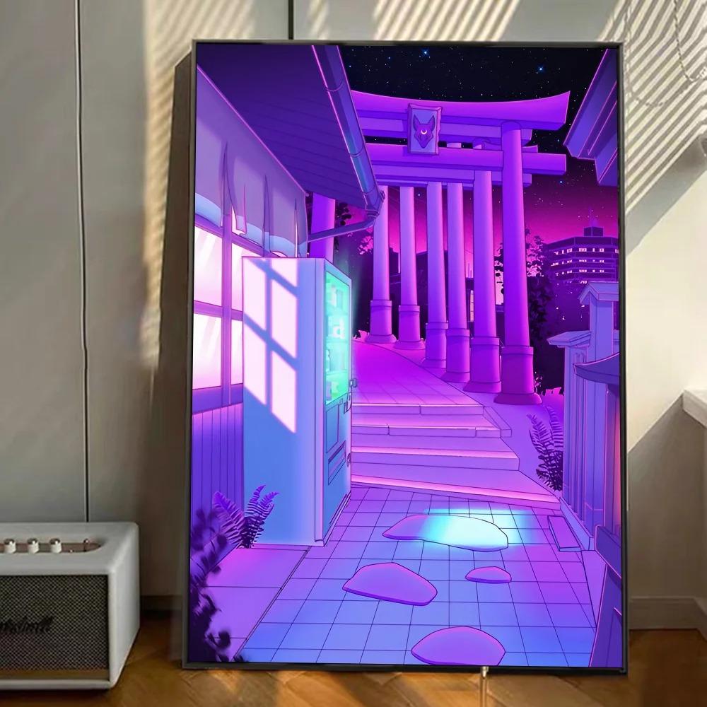 Sonnenuntergang Spaziergang IN DER STADT Poster Gute Qualität Drucke Und Poster Vintage Zimmer Leinwandgemälde Heim Bar Café Dekor Ästhetische Kunst