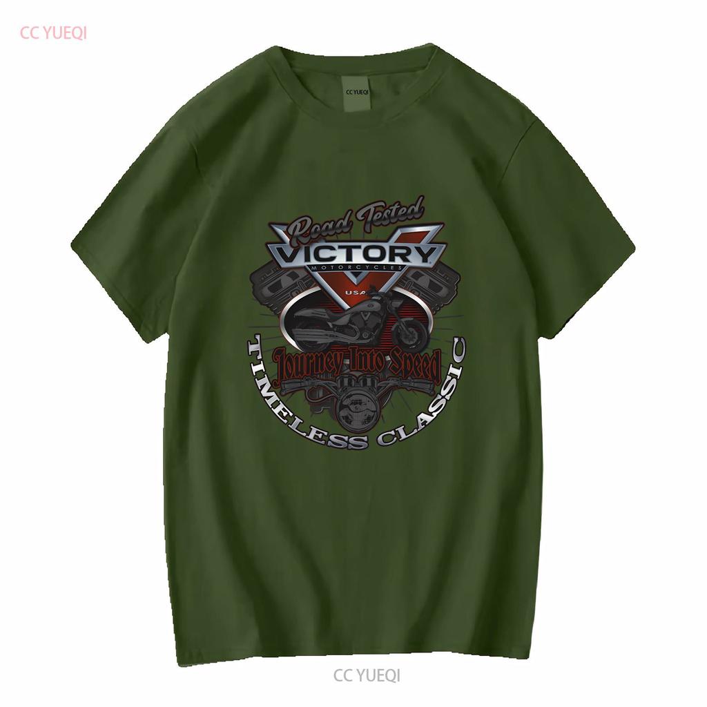 Victory Motorcycles Softstyle T-Shirt vintage gewaschen dehnbar Grafik Oberteil für den Alltag bequem atmungsaktiv weich