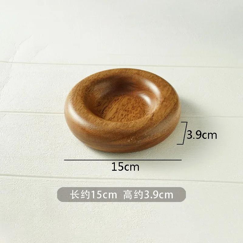 Einfacher Kreativer Massivholz Dim Sum Teller Dessertschale Brotteller Restaurant Molekulare Küche Präsentierteller Spezialgeschirr